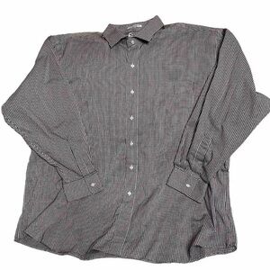 Magna Click Shirt Wrinkle Free Red White Blue Check Men's 2XL